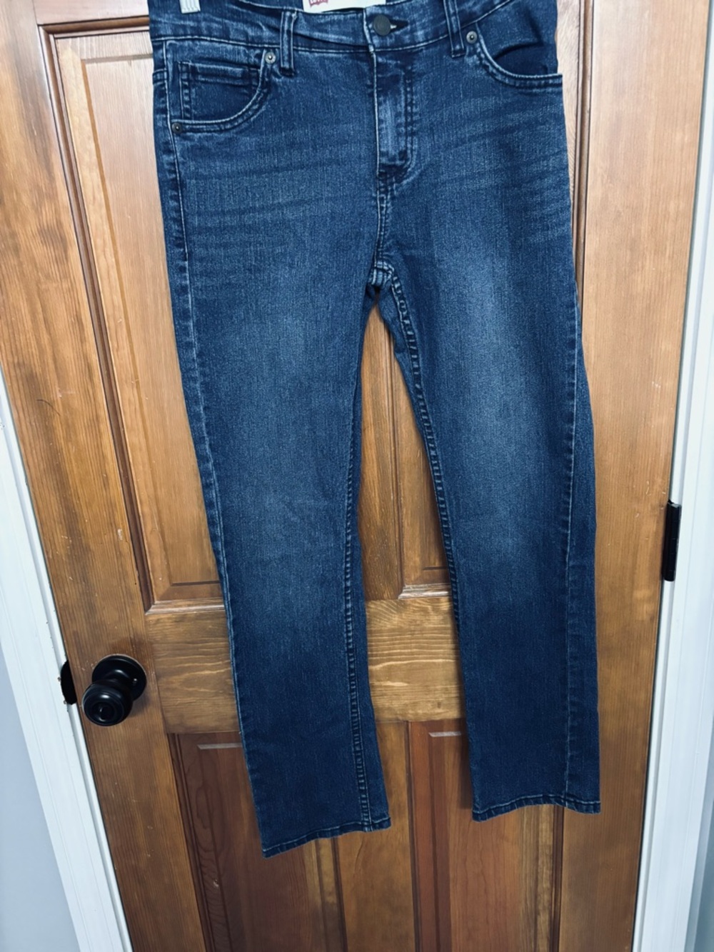 Levi 511 Slim Fit Dark Wash Boy’s Jeans 27” x 27” 14 Regular EUC - Picture 5 of 11